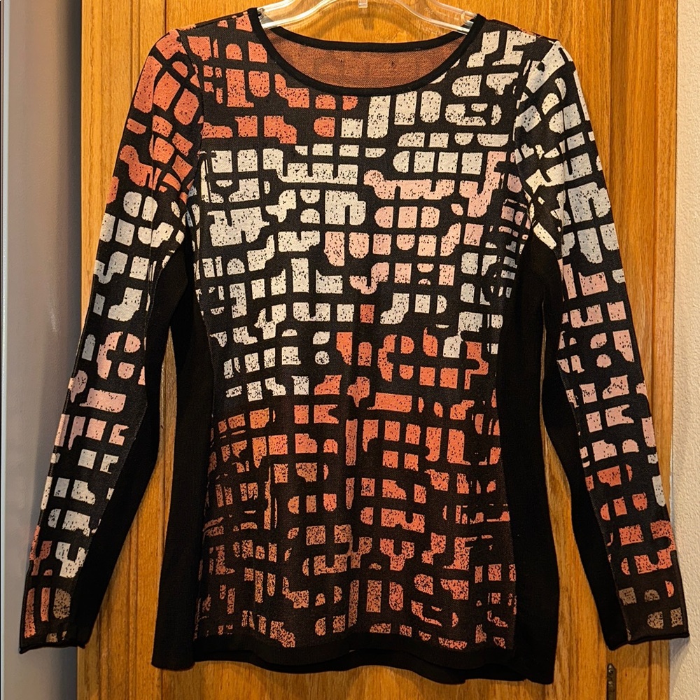 Chic Mosaic Abstract Patterned Multi Colored Cott… - image 1